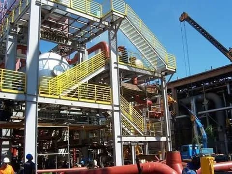 Vista geral de obra industrial concluída pela JR
