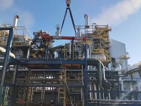 Içamento de tubulação industrial em obra onshore